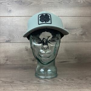 Black Clover TopGolf Las Vegas Live Lucky 110 Snap Back Hat Gray Embroidered Cap